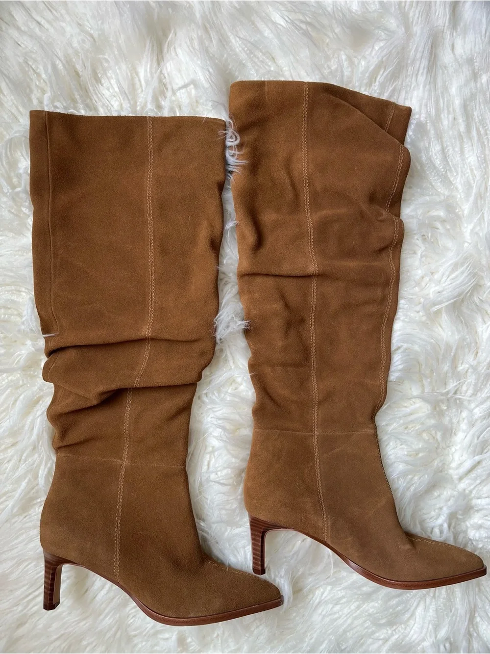 Dolce Vita Brown Suede Knee-High Slouch Boots